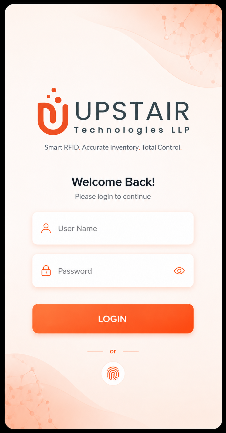 Login Screen Stock Tally