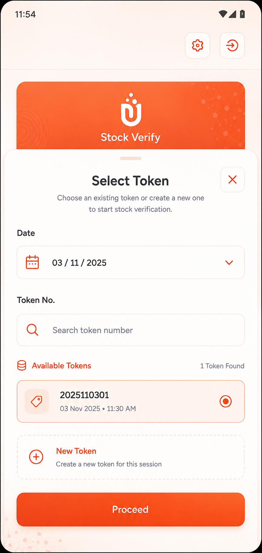 Select Token Stock Tally