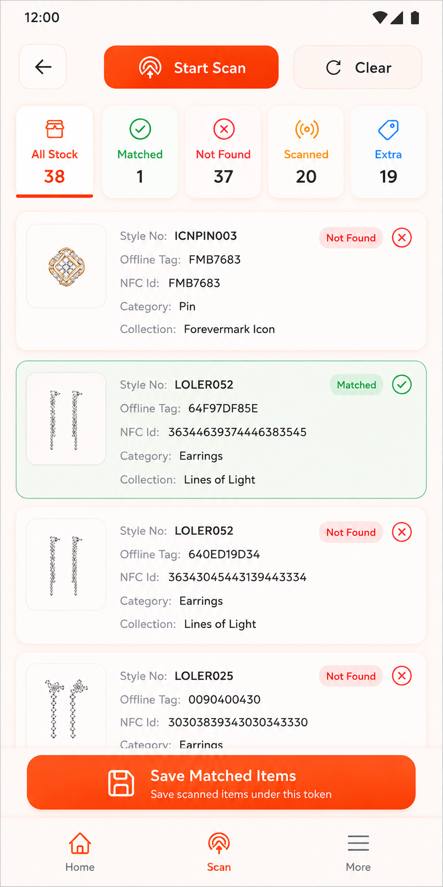 Start Scan Stock Tally